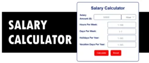Online salary calculator to estimate gross salary, net salary, and take-home pay