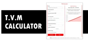 TVM Calculator – Time Value of Money tool for calculating Present Value, Future Value, and Payment (PMT).